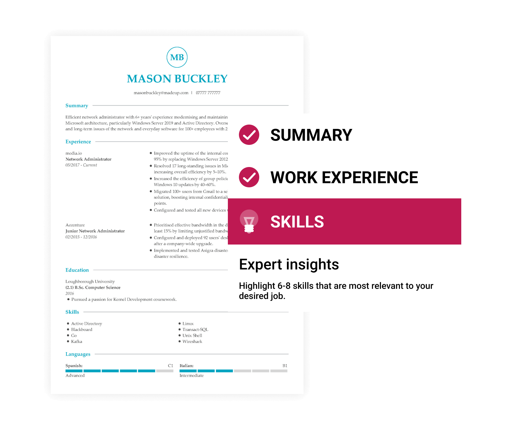 Make your CV online step-by-step