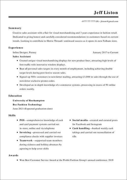 bästa cv-mall
