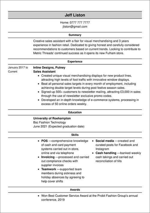 bästa cv-mall