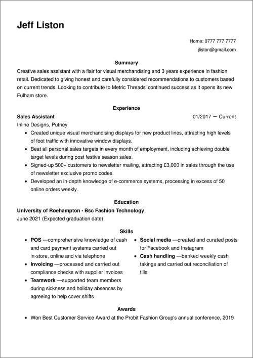 bästa cv-mall