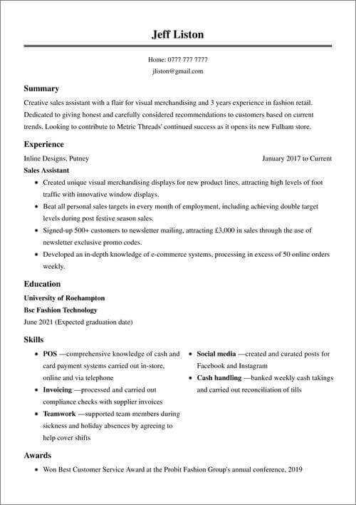 bästa cv-mall