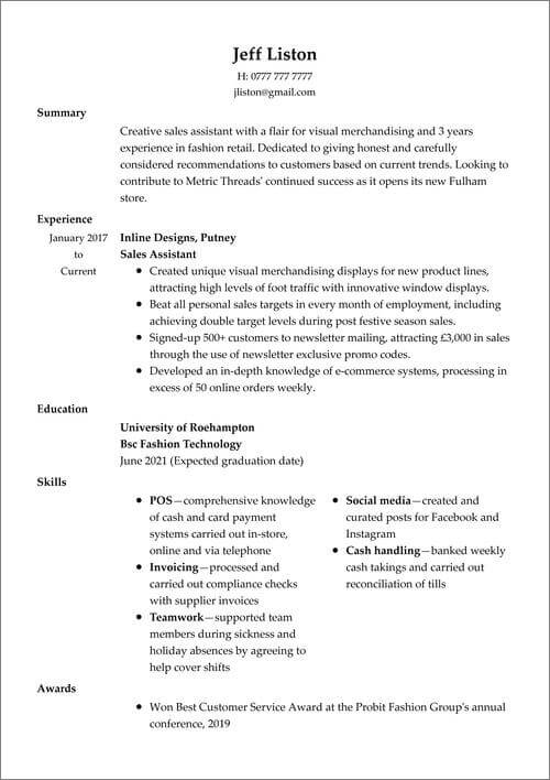 bästa cv-mall