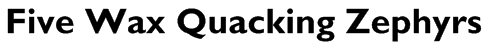 Gill Sans fet stil