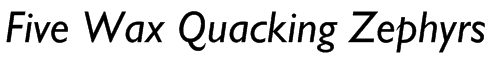 Gill Sans kursivt teckensnitt