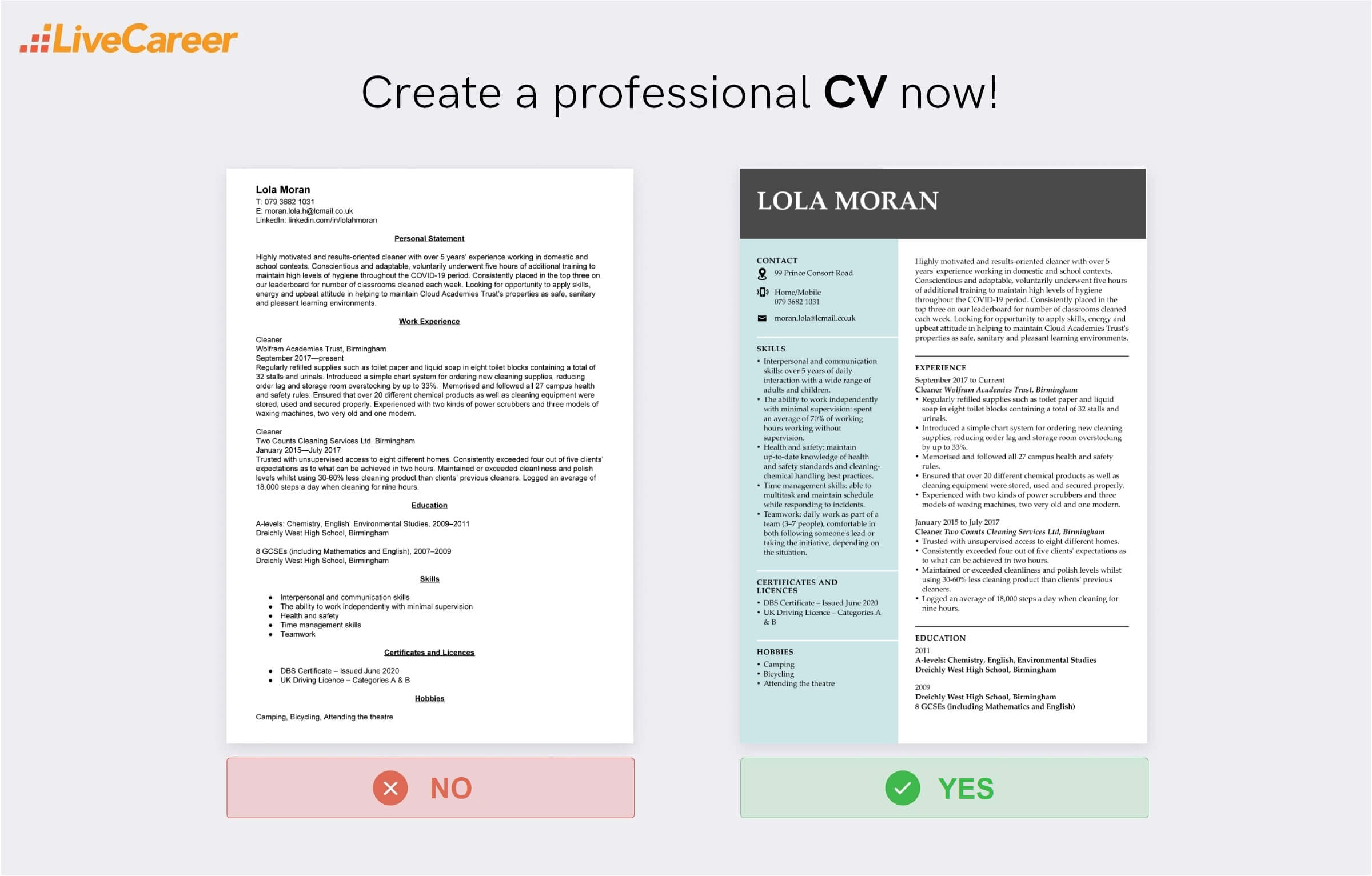 renare cv exempel