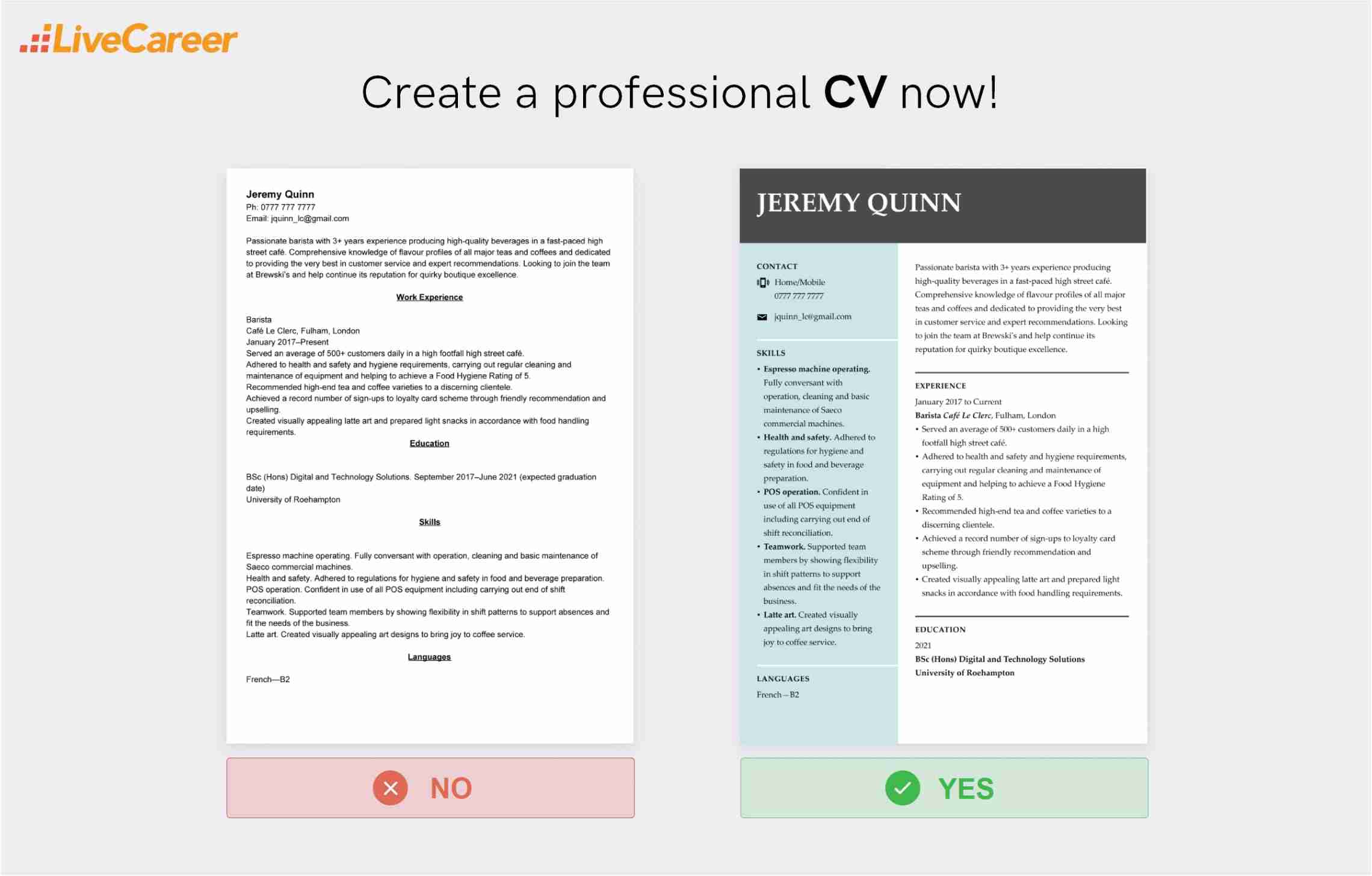 design cv exempel