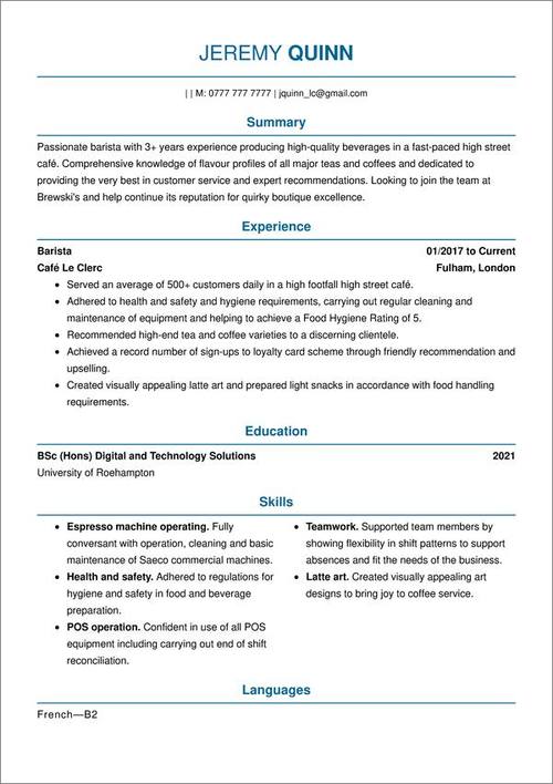 cv design