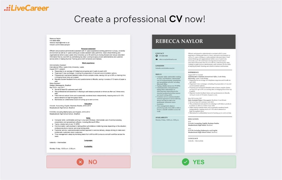 CV för deltidsjobb