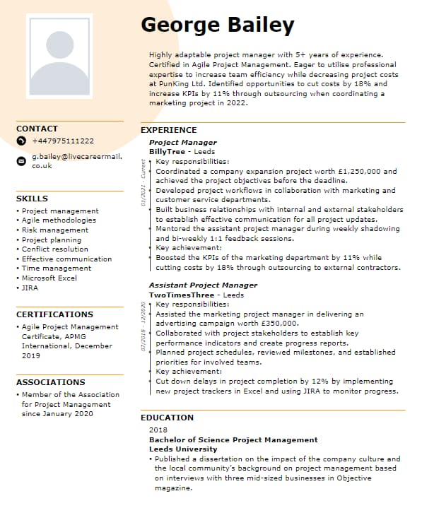Professionell 5 CV-mall från LiveCareer