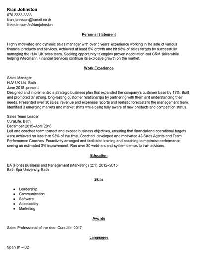 cv disposition