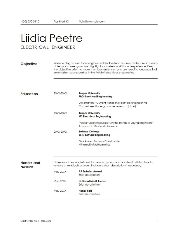Modern flersidig Word CV-mall