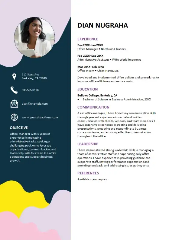 Lekfull business Word CV-mall