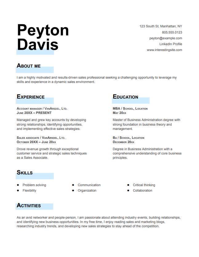 gratis CV-mall för Google Dokument