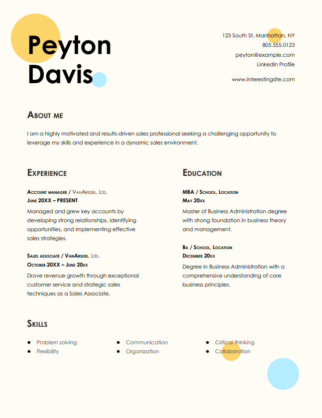 gratis CV-mall för Google Dokument