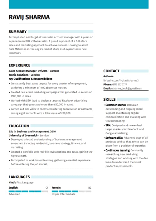 gratis CV-mall för Google Dokument