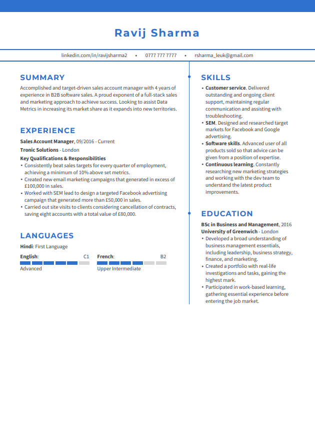 LiveCareer gratis CV-mall