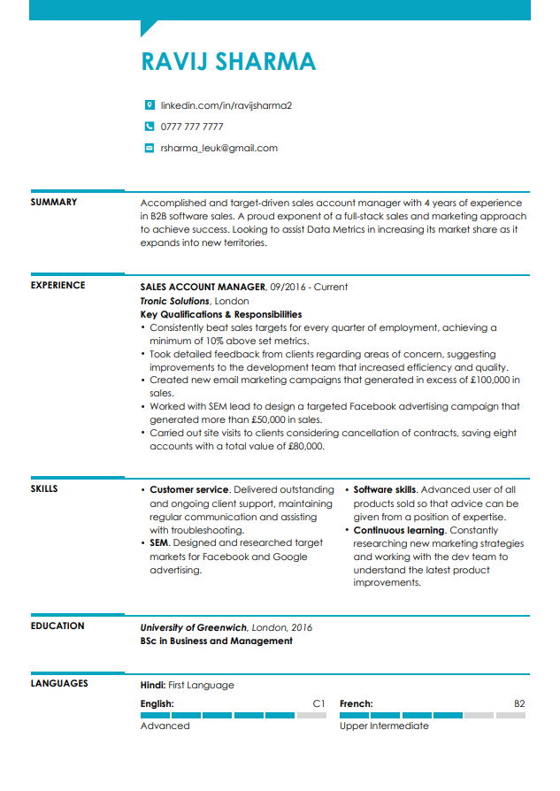 LiveCareer gratis CV-mall