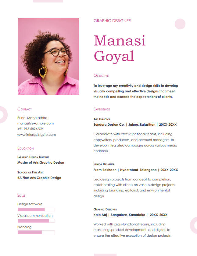 gratis CV-mall för Google Dokument