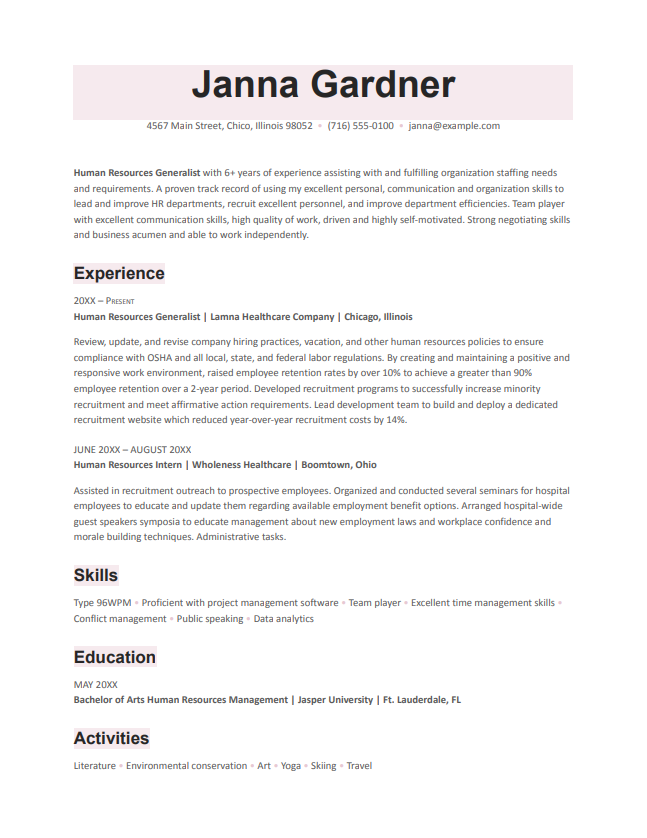 gratis CV-mall för Google Dokument