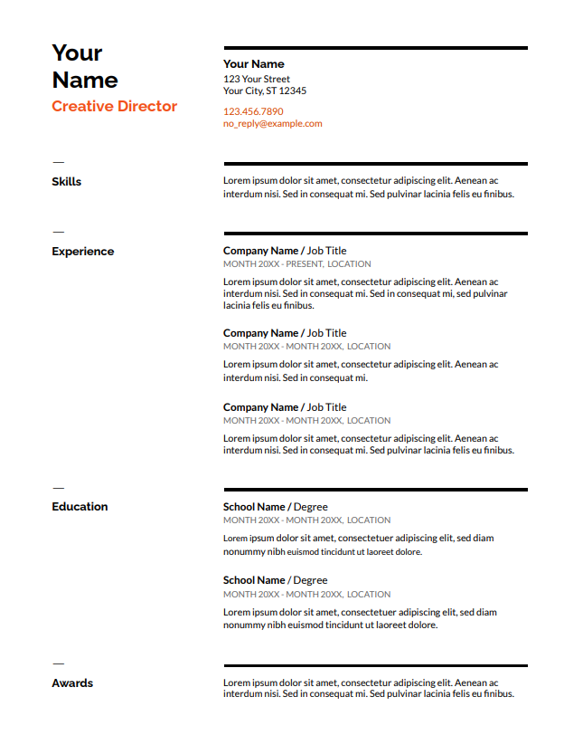 gratis CV-mall för Google Dokument