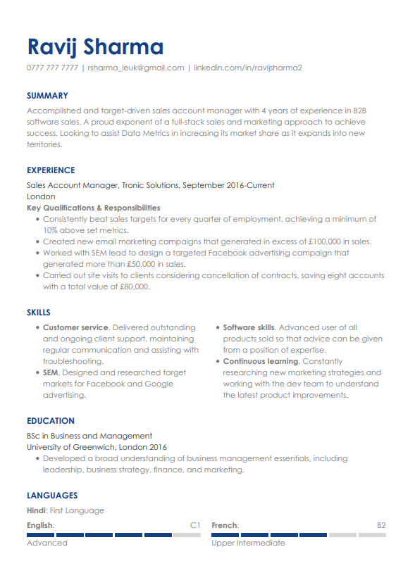 LiveCareer gratis CV-mall