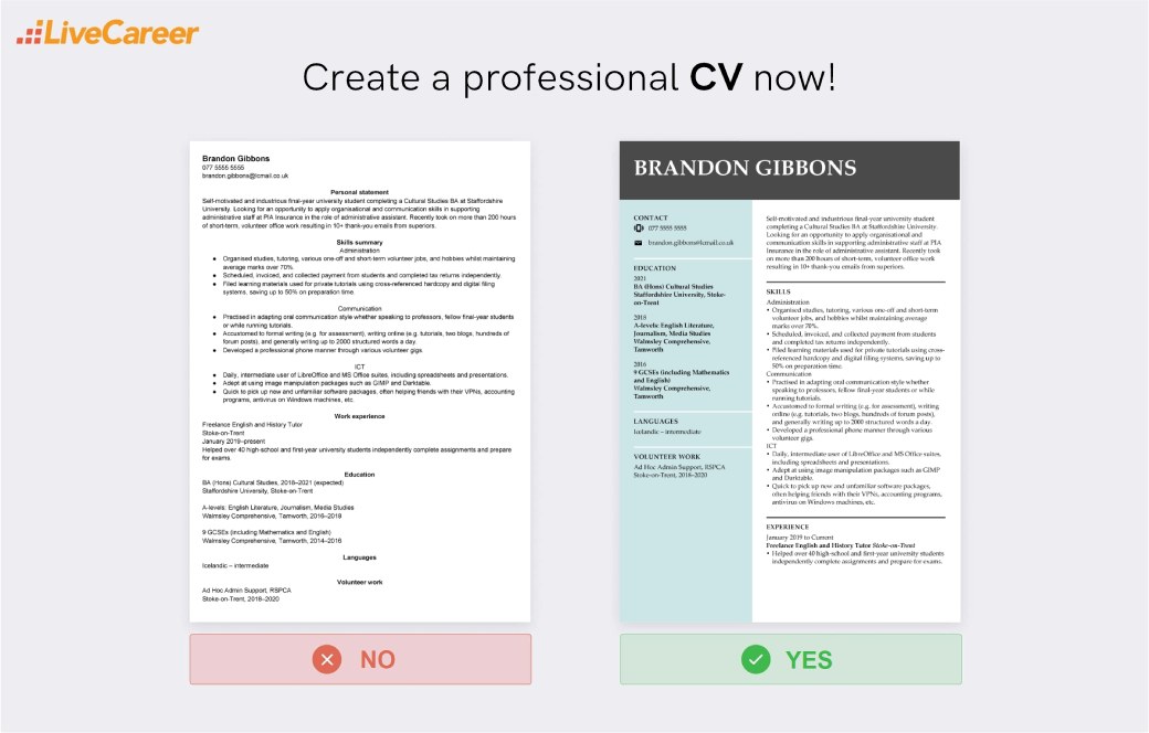 ingen erfarenhet cv exempel