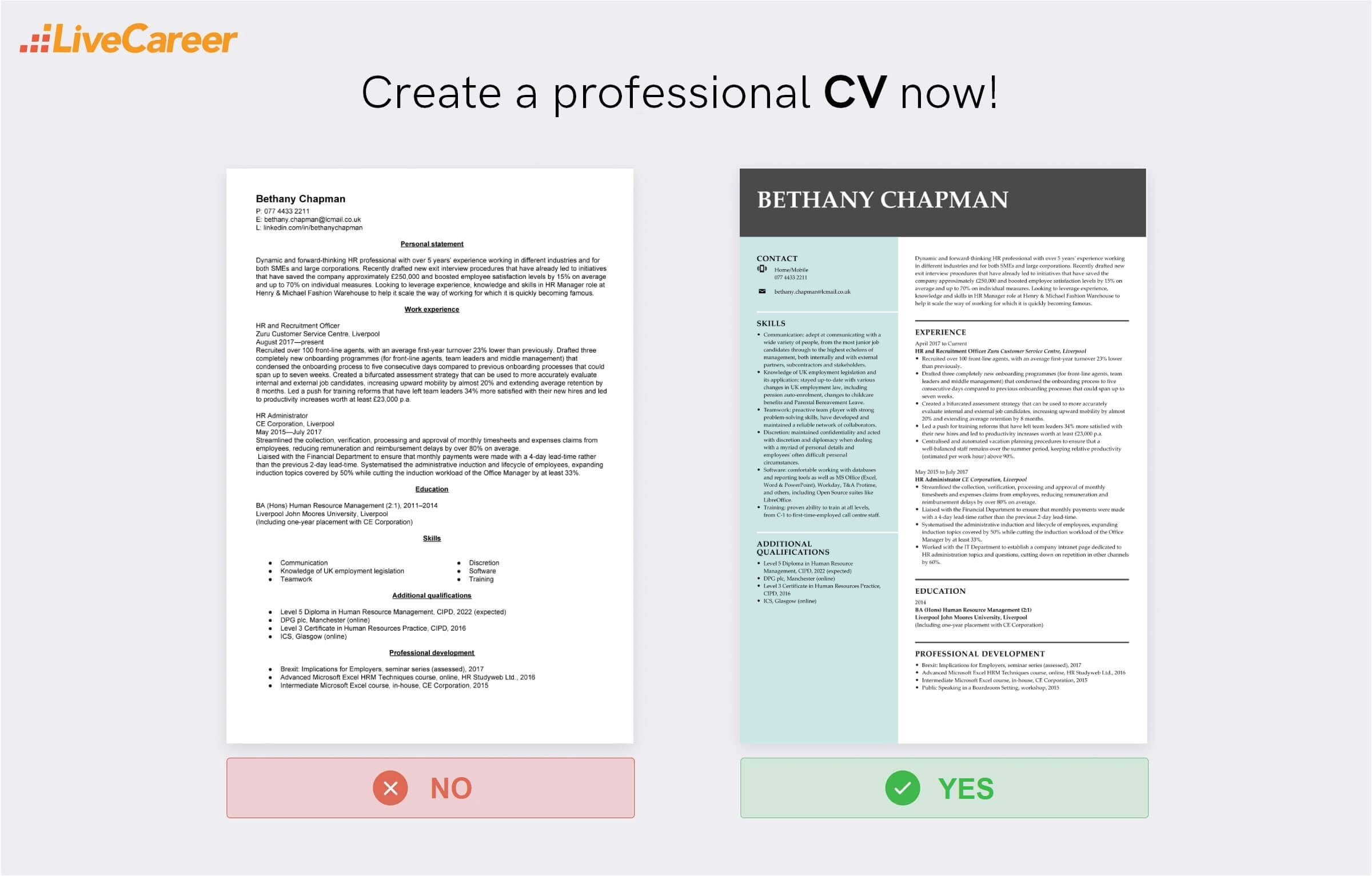 hr cv exempel