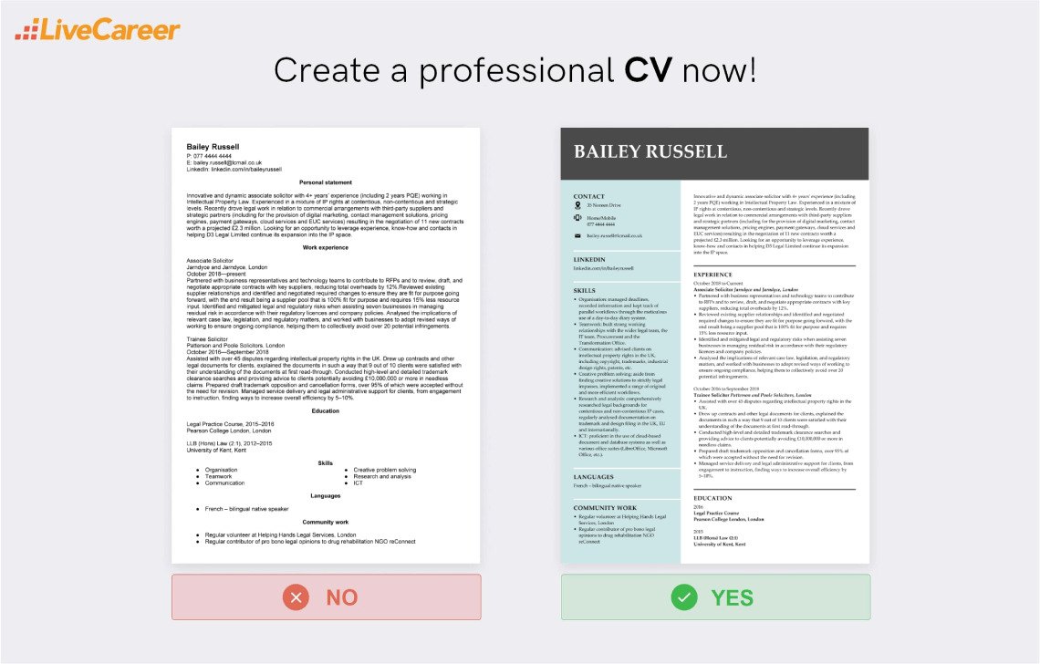 juridiskt cv exempel