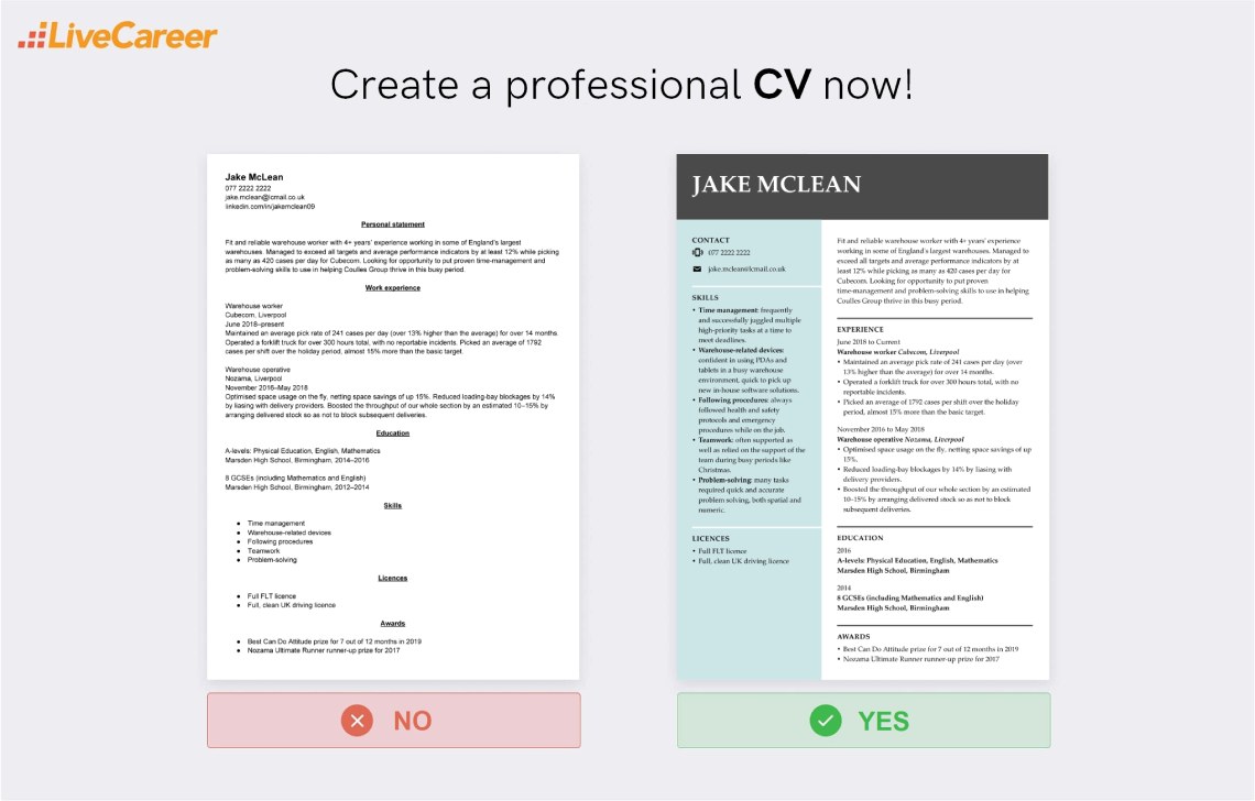 cv exempel