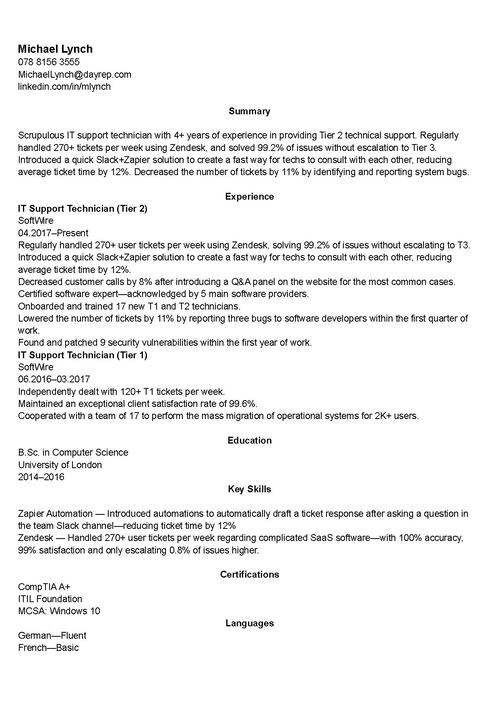 hårda färdigheter på ett cv-exempel