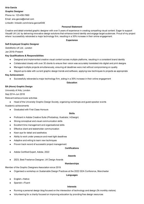 egenföretagare CV exempel
