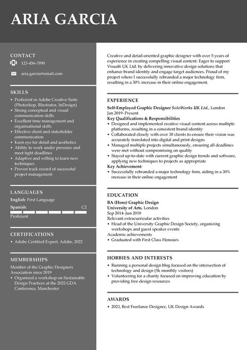 egenföretagare CV exempel