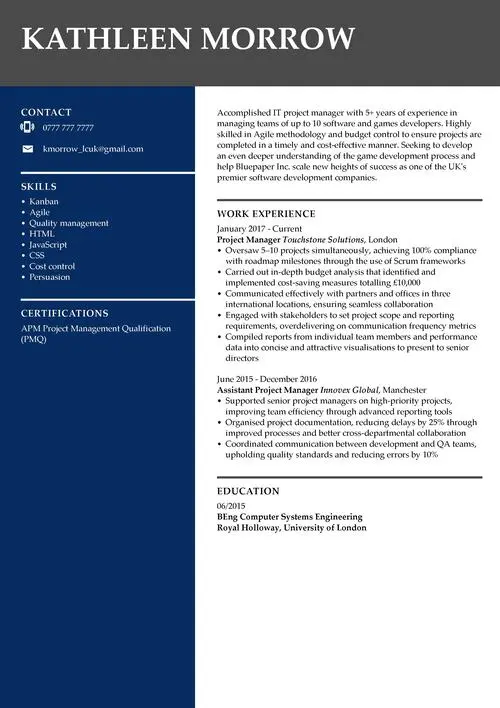färdigheter för ett CV-exempel