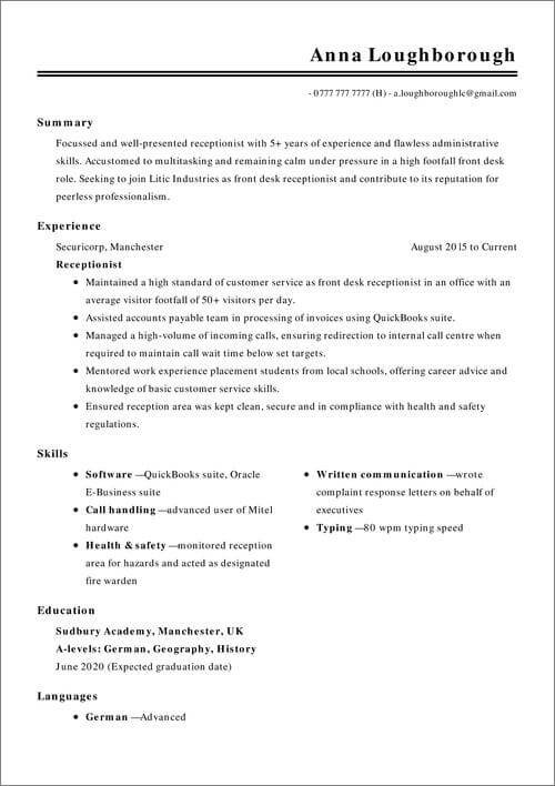 visuellt cv