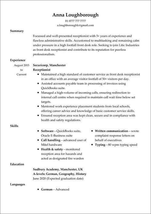 visuellt cv