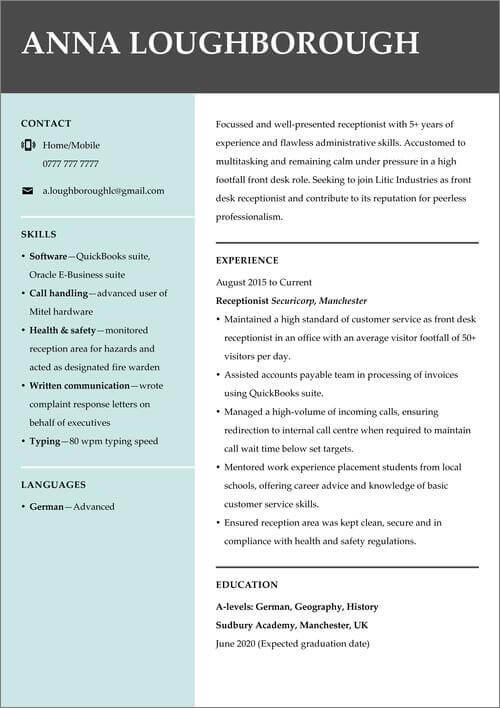visuellt cv