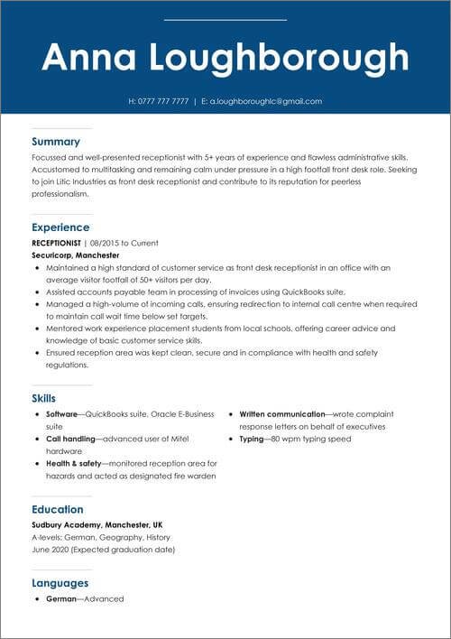 visuellt cv