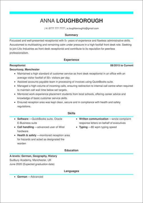 visuellt cv